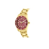 Regal Damen-Armbanduhr mit goldfarbenem Armband.