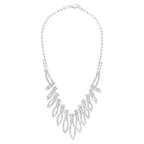 Silberfarbenes Bijoux-Set mit Halskette und Ohrringen