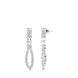 Silberfarbenes Bijoux-Set mit Halskette und Ohrringen