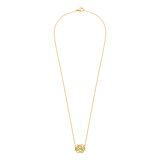 Stainless steel goldplated ketting met hanger surinaamse mattenklopper
