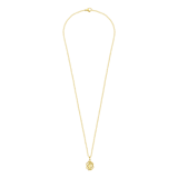 Stainless steel goldplated ketting met hanger surinaamse mattenklopper voor dames