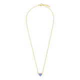Stainless steel goldplated kinderketting met hanger hart