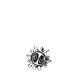 Silberfarbene Bijoux-Brosche mit Perle