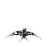 Silberfarbene Bijoux-Brosche Vogel