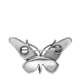 Silberfarbene Bijoux-Brosche Schmetterling