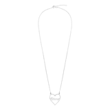 Elora gerecycled zilver naamketting in hart voor dames