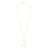 Elora gerecycled zilver zilveren rose plated naamketting hart voor dames