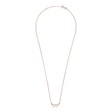 Zilveren roséplated naamketting voor dames