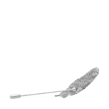 Silberfarbene Bijoux-Brosche, Feder