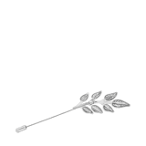 Bijoux zilverkleurige broche bladtak voor dames