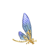Goudkleurige bijoux broche libelle