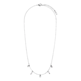 Stainless steel bedel bol met witte zirkonia