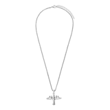 Stainless steel ketting met hanger vliegtuig