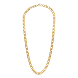 Vergoldete Edelstahlkette mit Gourmetgliedern, 6 mm
