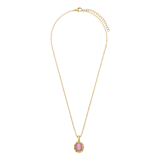 Stainless steel goldplated ketting met hanger bloem voor dames