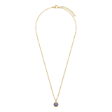 Stainless steel goldplated ketting met hanger met zirkonia voor dames