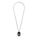 Stainless steel ketting doodskop met vleugels