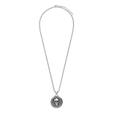 Stainless steel ketting met ronde doodskop voor heren