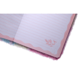 Flauschiges Notizbuch mit Smiley-Gesicht