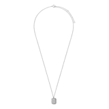 Zilveren ketting met hanger ID tag