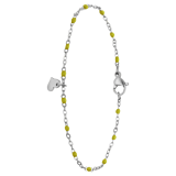 Armband aus Edelstahl, Herz, Emaille, Grün