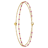 Stainless steel goldplated enkelbandje hart voor dames