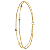 Stainless steel goldplated enkelbandje voor dames