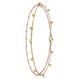 Stainless steel goldplated enkelband met bedeltjes voor dames