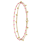 Stainless steel goldplated enkelband met bedeltjes voor dames