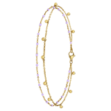 Stainless steel goldplated enkelband met bedeltjes voor dames