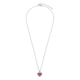 Armband aus Edelstahl, Herz mit Kristall, Rosa