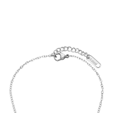 Stainless steel armband met rozenkwarts