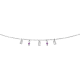 Armband aus Edelstahl mit Amethyst