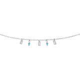 Stainless steel armband met turqoise