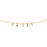 Armband aus Edelstahl, vergoldet, mit Lapislazuli