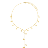 Goldfarbene Bijoux-Bodychain mit Sternchen