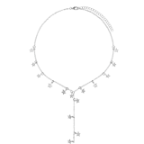  Silberfarbene Bijoux-Bodychain mit Sternchen