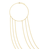 Stalen goudkleurige bodychain schouder voor dames