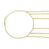 Stalen goudkleurige bodychain schouder voor dames