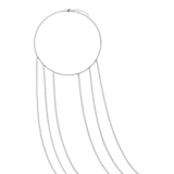 Stalen zilverkleurige bodychain voor dames