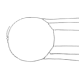 Stalen zilverkleurige bodychain voor dames
