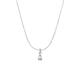 Zilveren set ketting en oorringen druppel zirkonia