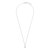 Zilveren set ketting en oorringen druppel zirkonia