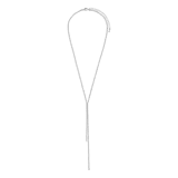 Silberfarbenes Modeschmuckset mit Halskette und Armband mit Strassbesatz