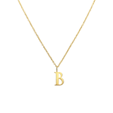 Vergoldete Edelstahlhalskette mit Buchstabe - B