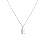 Stainless steel ketting letter E