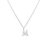 Stainless steel ketting letter M