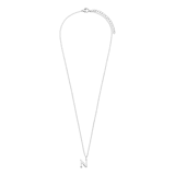Stainless steel ketting letter N