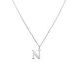 Stainless steel ketting letter N