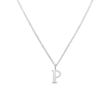 Stainless steel ketting letter P